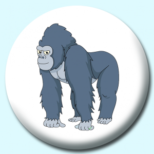 Personalised Badge: 38mm Gorilla On All Fours Button Badge. Create your own custom badge - complete the form and we will create your personalised button badge for you.