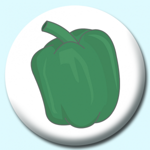 Personalised Badge: 38mm Green Bell Pepper Button Badge. Create your own custom badge - complete the form and we will create your personalised button badge for you.