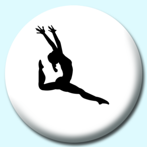 Personalised Badge: 25mm Gymnastics_V1 Button Badge. Create your own custom badge - complete the form and we will create your personalised button badge for you.