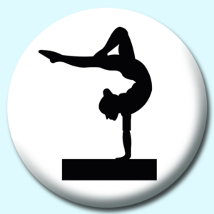 Personalised Badge: 25mm Gymnastics_V2 Button Badge. Create your own custom badge - complete the form and we will create your personalised button badge for you.