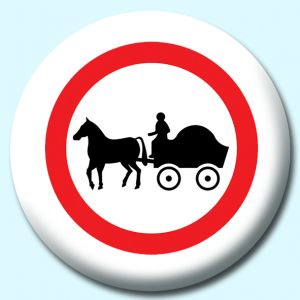 Personalised Badge: 38mm Horse And Cart Button Badge. Create your own custom badge - complete the form and we will create your personalised button badge for you.