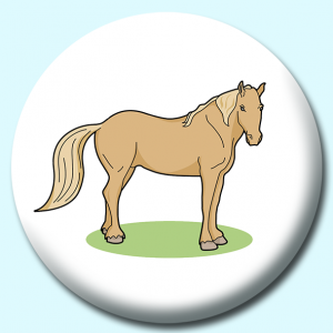 Personalised Badge: 38mm Horse Clipart Button Badge. Create your own custom badge - complete the form and we will create your personalised button badge for you.