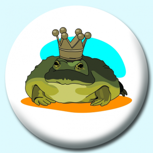 Personalised Badge: 38mm King Toad Button Badge. Create your own custom badge - complete the form and we will create your personalised button badge for you.