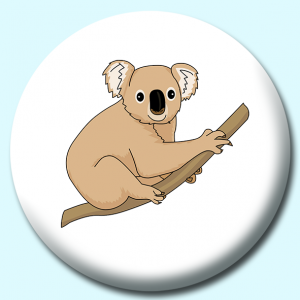 Personalised Badge: 38mm Koalas On Tree Button Badge. Create your own custom badge - complete the form and we will create your personalised button badge for you.
