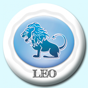 Personalised Badge: 58mm Leo Button Badge. Create your own custom badge - complete the form and we will create your personalised button badge for you.