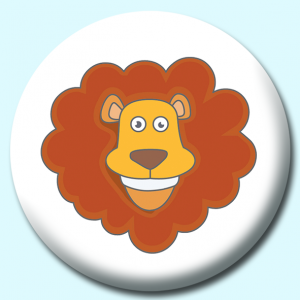 Personalised Badge: 38mm Lion Button Badge. Create your own custom badge - complete the form and we will create your personalised button badge for you.