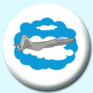 Personalised Badge: 25mm Military Jet Plane Button Badge. Create your own custom badge - complete the form and we will create your personalised button badge for you.