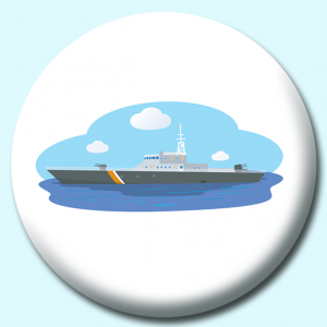 Personalised Badge: 38mm Military Vessel Button Badge. Create your own custom badge - complete the form and we will create your personalised button badge for you.