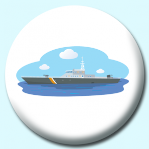 Personalised Badge: 25mm Military Vessel Button Badge. Create your own custom badge - complete the form and we will create your personalised button badge for you.