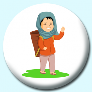 Personalised Badge: 75mm Nepalese Boy Button Badge. Create your own custom badge - complete the form and we will create your personalised button badge for you.