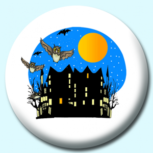 Personalised Badge: 38mm Owls Button Badge. Create your own custom badge - complete the form and we will create your personalised button badge for you.