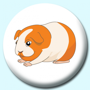 Personalised Badge: 38mm Pet Guinea Pig Button Badge. Create your own custom badge - complete the form and we will create your personalised button badge for you.