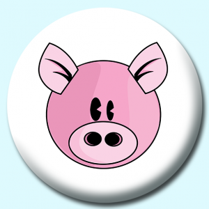 Personalised Badge: 38mm Pig Button Badge. Create your own custom badge - complete the form and we will create your personalised button badge for you.