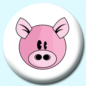 Personalised Badge: 75mm Pig Button Badge. Create your own custom badge - complete the form and we will create your personalised button badge for you.