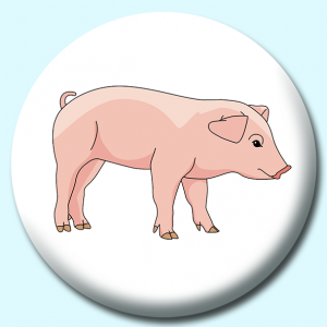 Personalised Badge: 38mm Piglet Button Badge. Create your own custom badge - complete the form and we will create your personalised button badge for you.