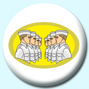Personalised Badge: 38mm Sailors Button Badge. Create your own custom badge - complete the form and we will create your personalised button badge for you.