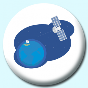 Personalised Badge: 75mm Satelite Button Badge. Create your own custom badge - complete the form and we will create your personalised button badge for you.