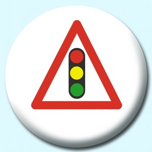 Personalised Badge: 38mm Traffic Lights Button Badge. Create your own custom badge - complete the form and we will create your personalised button badge for you.
