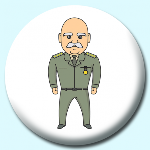 Personalised Badge: 38mm Us Military Man Button Badge. Create your own custom badge - complete the form and we will create your personalised button badge for you.