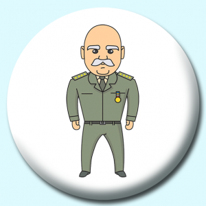 Personalised Badge: 58mm Us Military Man Button Badge. Create your own custom badge - complete the form and we will create your personalised button badge for you.