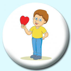 Personalised Badge: 38mm Valentines Day V3 Button Badge. Create your own custom badge - complete the form and we will create your personalised button badge for you.