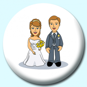 58mm Wedding Badges