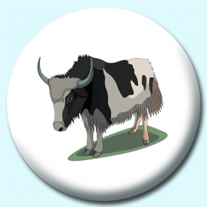Personalised Badge: 38mm Yak Button Badge. Create your own custom badge - complete the form and we will create your personalised button badge for you.